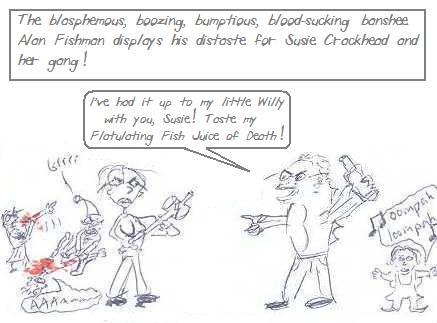 The battle against the Alcoholics rages as the Fishman produces a secret weapon!